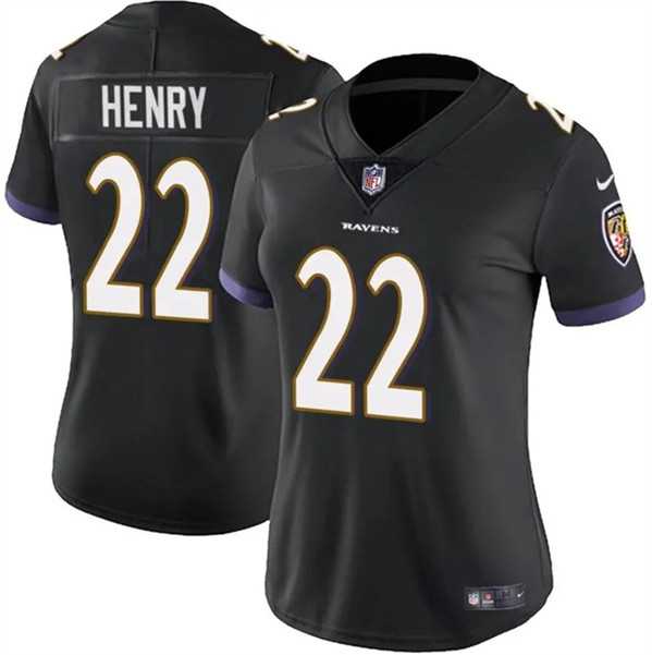 Womens Baltimore Ravens #22 Derrick Henry Black Football Stitched Jersey Dzhi